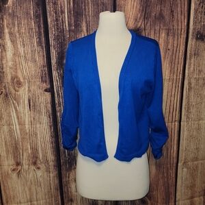 DKNY Cropped Cardigan Size M Blue